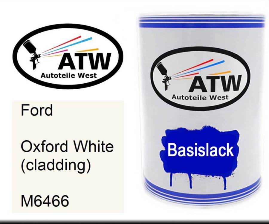 Ford, Oxford White (cladding), M6466: 500ml Lackdose, von ATW Autoteile West.